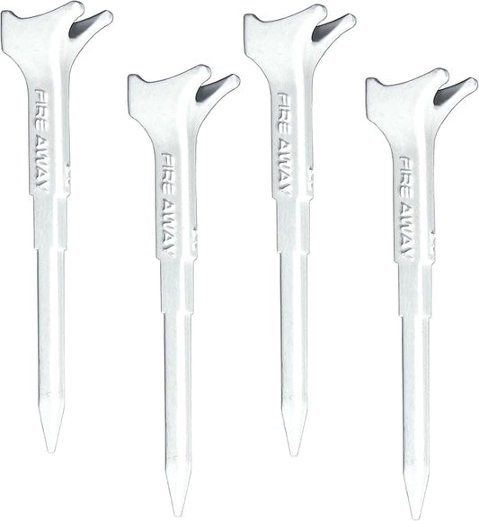 FIRE AWAY Premium Golf Tees, Reduced Ball Spin, Less Friction & Precision Height Markers for Perfect Trajectory, Made of Special Unbreakable Plastic Nylon Blend