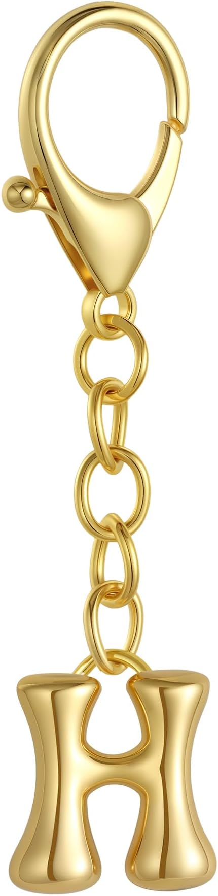 Bubble Gold Letter Bag Charms for Women, Cute Initial Keychain for Handbags, Purse Charms Birthday Christmas Gifts