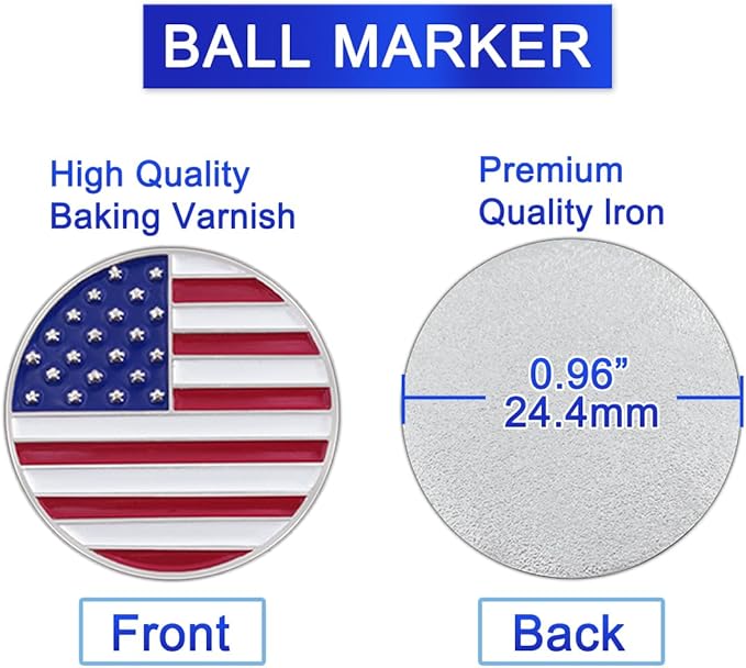 Golf Ball Markers with Magnetic Hat Clips Assorted Patterns Value Gift Set Mark Golf Divot Tool Accessories, Golf Ball Markers with Hat Clips Sets for Men Women Kids Gifts.