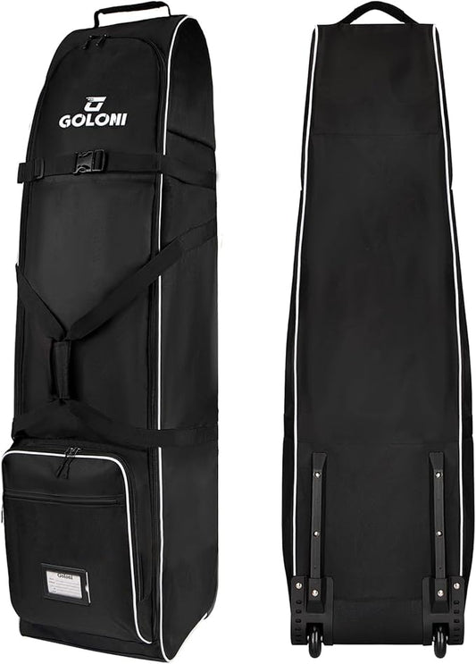 Goloni Golf Travel Bag with Wheels, Golf Travel Case for Airlines, 900D Heavy Duty Oxford Wear-Resistant Soft-Sided