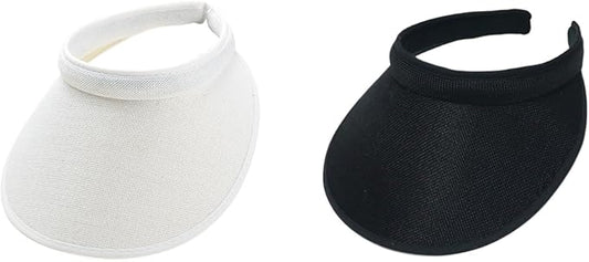 Cloth Covered Slip-On Visor for Women, Adjustable Cap Sports Sun Visors for Men