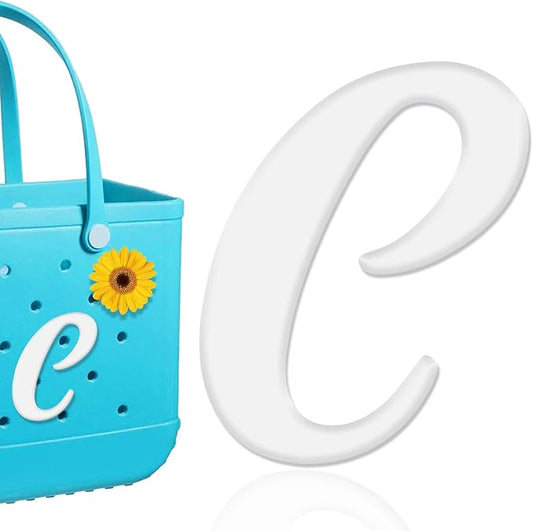 Mity rain Letter Charms for Bogg Bag，Alphabet Lettering Accessories Charms Compatible with Bogg Bag Original All Models, Insert Decorative Letter for Handbag Beach Tote Bag C