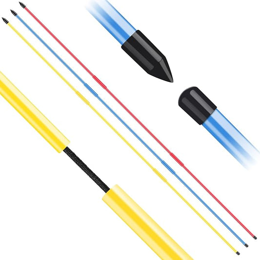 FINGER TEN Golf Alignment Sticks Rods Swing Trainer Tools 48 Inch 2 Or 3 Pack, Fits in Golf Bag Tour Stickers Practice Training Aid