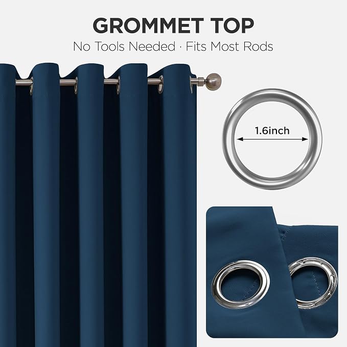 Joydeco Blackout Patio Sliding Door Curtains, Privacy Room Divider Curtains | - Image 7