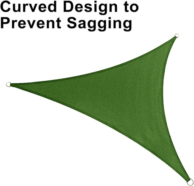 LOVE STORY Custom Size 9' x 9' x 12.7' Sun Shade Sail, Piquant Green | HDPE - Image 6
