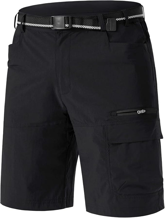 TACVASEN Men's Summer Outdoor Shorts Quick Dry Cargo Casual Work Hiking Shorts (NO Belt)