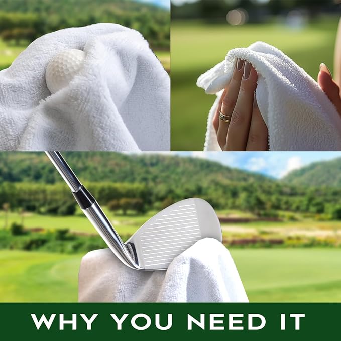 Not All Who Wander are Lost Polyester Printed Golf Towel for GolfBag, Funny Golf Gifts & Accessories for Men Women Golfs Fan Dad Grandpa, GolfLover Retirement Birthday Gifts (Blue)