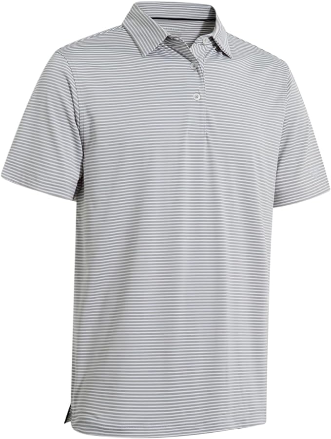 Golf Shirts for Men Dry Fit Short Sleeve Print Performance Moisture Wicking Polo Shirt