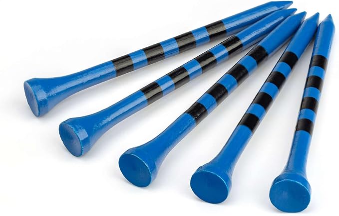 MAZEL Natural Wood/Bamboo Golf Tees 2 3/4 Inch & 3 1/4 Inch,Pack 50 or 120,Reduce Friction & Side Spin,More Stable Golf Tees