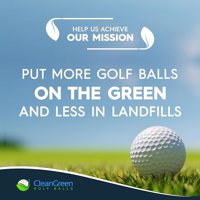 48-Pack Clean Green Recycled Yellow Golf Balls - Neon Colored - Used Good Condition - Includes Mesh Carry Bag - Cheap Golf Balls for Men and Women