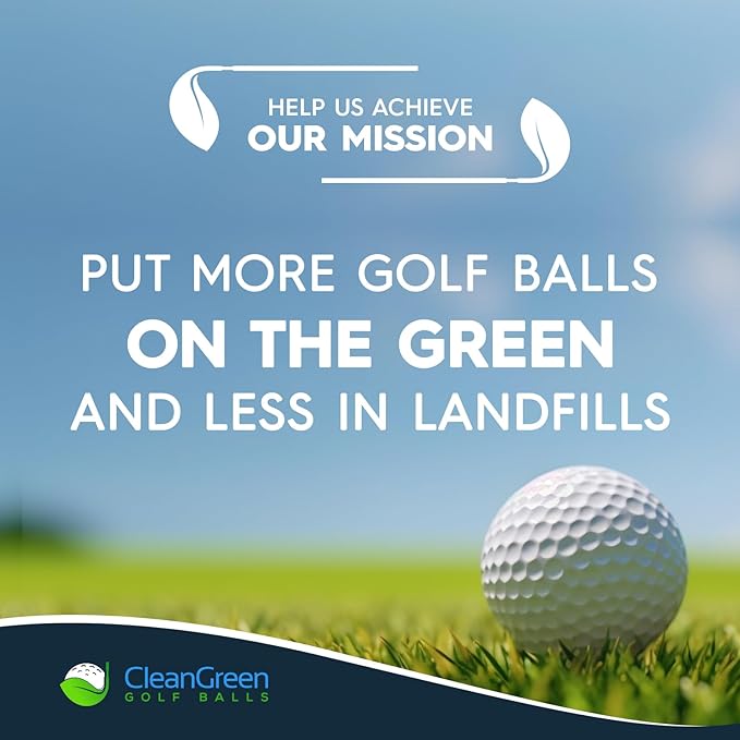 Clean Green Golf Balls Recycled & Used Top Flite Golf Balls - 48 Pack, Good Condition, Great Distance - Includes Mesh Carrying Bag