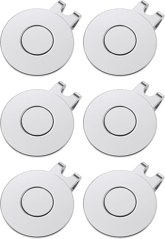 GreenHaven Golf Hat Clips Magnetic Golf Ball Marker Holders for Golf Hats Caps Pants Gloves Bags Visors Belts Nickel-Plated Alloy Clips for Metal Golf Ball Markers (Ball Marker Not Included)