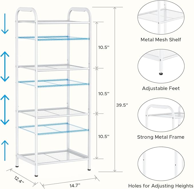 MAX Houser 4 Tier Standing Shelf Units - Image 3