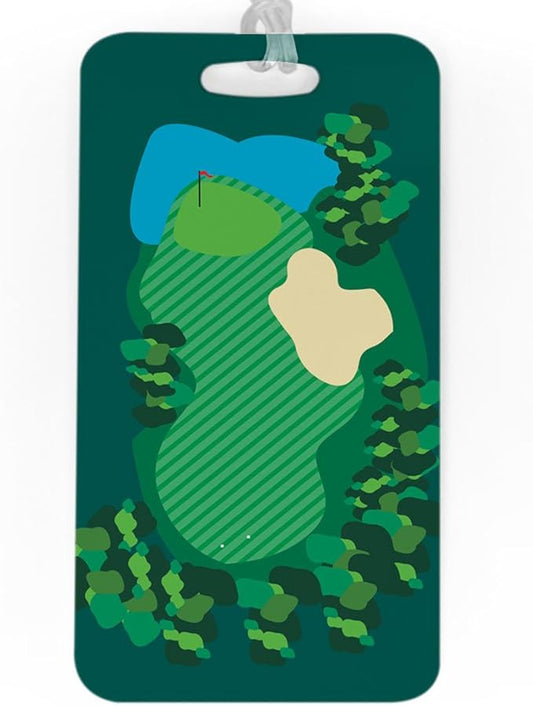 ChalkTalkSPORTS Golf Luggage & Bag Tag | Golf Course | Custom Info on Back | Large