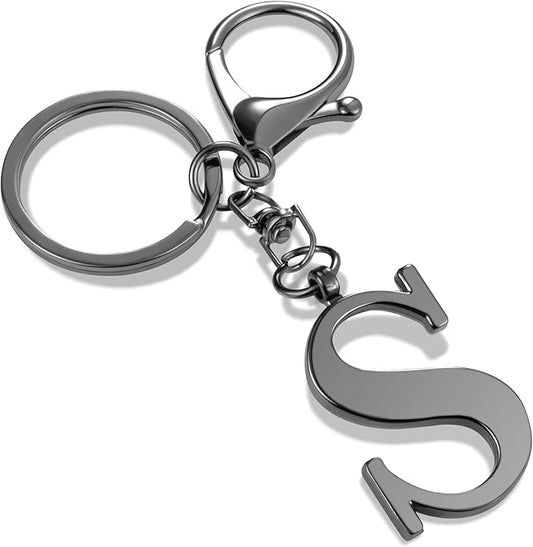 LAXPICOL Gold Letter A-Z Keychain for Women Bag Charms Purse Charms For Handbags Metal Alphabet Initial Letter Keychain