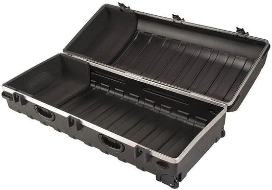 SKB Staff ATA Hard Shell Plastic Golf Travel Case for Cart Bags with Wheels - Heavy-Duty Rolling Club and Driver Carrier for Airline Transport, Impact-Resistant with TSA Locking Latches
