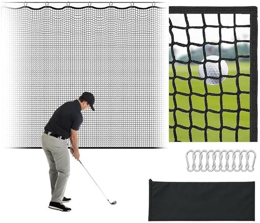 Golf Net for Backyard, 10 x 20Ft Heavy Hitting Net for Golf, Baseball, Hockey, Soccer, Durable and Portable, Double Finished Seam, Sports Net Barrier Net with Carry Bag Indoor Outdoor Use