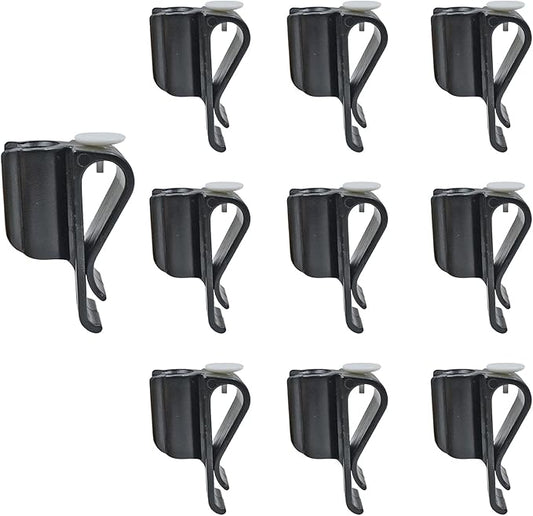 10 Pack Golf Club Bag Clips On Putter Clamp Holder Organizer Value Durable Plastic Black Putting Clip Golf Accessories for Men Women Golfer