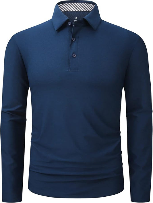 Alex Vando Mens Golf Shirt Moisture Wicking Quick-Dry Short Sleeve Casual Polo Shirts for Men