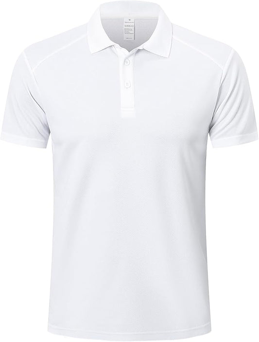 ZENGVEE Mens Polo Shirts Moisture Wicking Short Sleeve Performance Quick Dry Athletic Golf Shirts