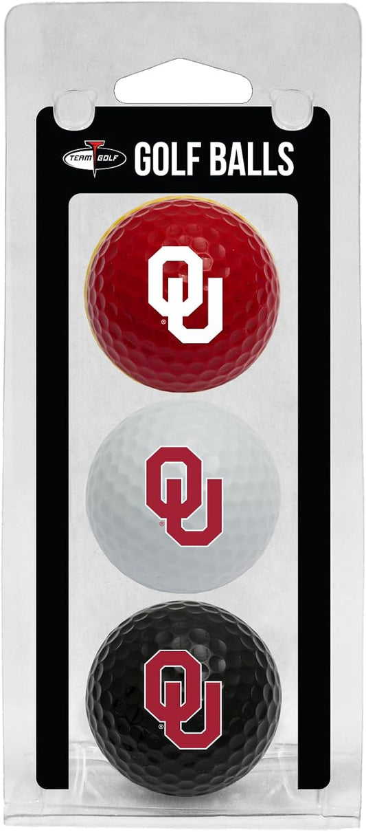 Team Golf NCAA Regulation Size Golf Balls, 3 Pack, Full Color Durable Team Imprint
