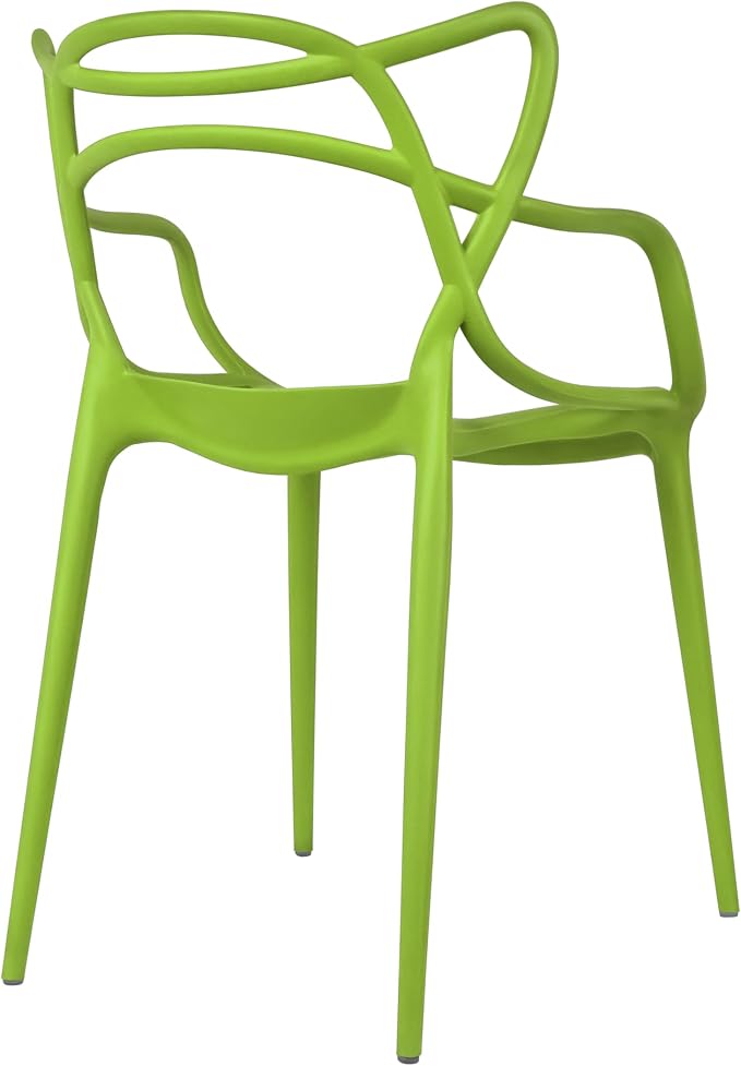 2xhome Modern Dining Chair | Stackable Indoor or Outdoor Entangled Side Chair | - Image 7