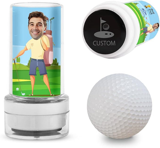 Custom Golf Ball Stamps Personalized Self-Ink Long Lasting Golf Ball Markers Customizable Funny Case Icon Sticker Golf Ball Stamper