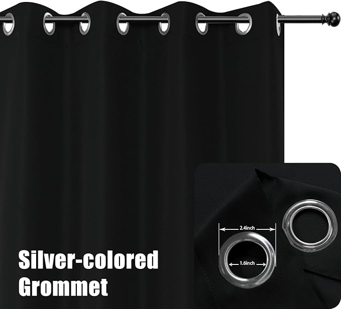 BONZER Outdoor Curtains for Patio Waterproof Thick Privacy Wide | Grommet Light - Image 2