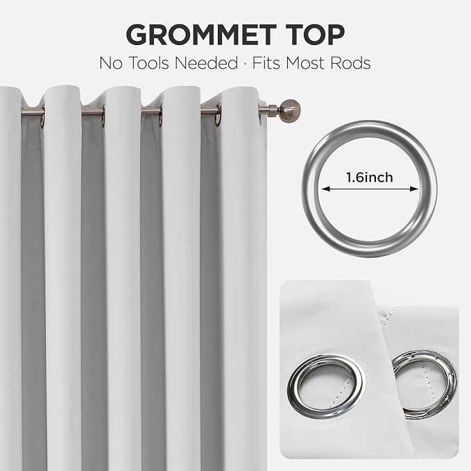 Joydeco Blackout Patio Sliding Door Curtains, Privacy Room Divider Curtains | - Image 7