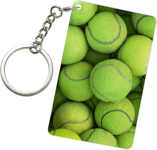 Golf Keychains Rectangular Acrylic Keychain Daily Key Ring Car Key Fob Holder 2X3 Inch