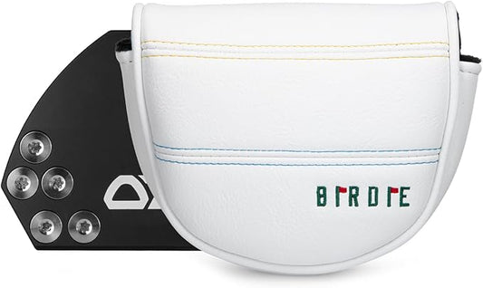 Golf Headcovers Elegant Embroidery Premium Leather Birdie Golf Driver Cover Fairway Hybrid Cover Blade Putter Cover Golf Mallet Putter Cover for OZ1 MEZZ 1 MEZZ1 MAX Putter