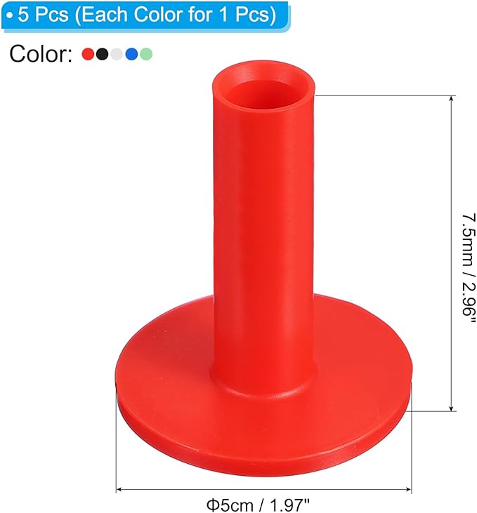 PATIKIL Rubber Golf Tees, Tall Practice Training Driving Range Tee Stable Ball Holder