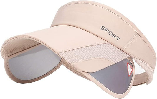 Summer Sun Visor Hat - Women Adjustable Golf Cap with Retractable Brim, UV Protection Beach/Tennis Sport Hat
