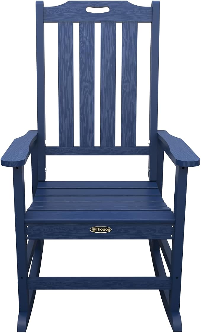 THOEOE Outdoor Rocking Chairs Set of 8, Oversized Patio Rocking Chair | HDPE - Image 8