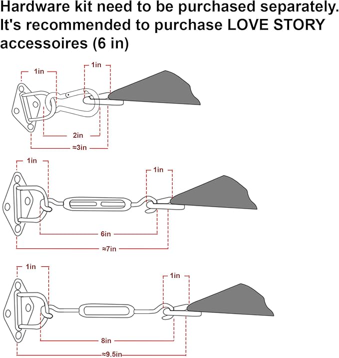 LOVE STORY Custom Size 5' x 7' Sun Shade Sail - Image 3