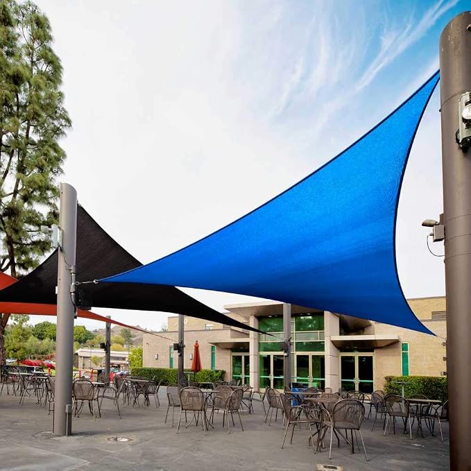 Royal Shade 21' x 21' x 21' Blue Triangle Sun Shade Sail Order to Make RTAPT8 by RoyalShade