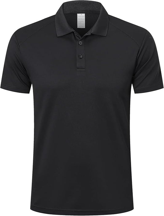 ZENGVEE Mens Polo Shirts Moisture Wicking Short Sleeve Performance Quick Dry Athletic Golf Shirts