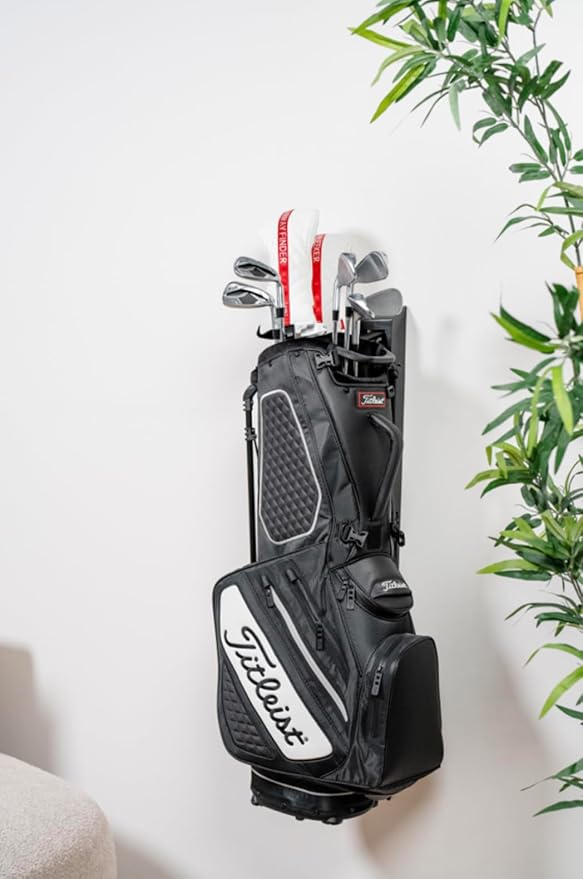 Wall Mount Golf Bag Stand for Storage, Golf Storage Organizer for Garage, Club Dock for Golfing Bag - Regular