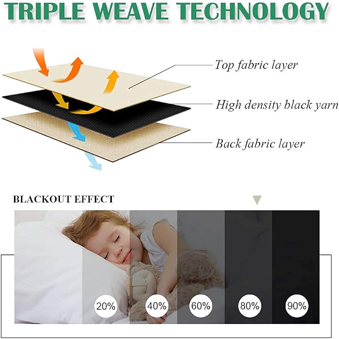 Outdoor Waterproof Curtains W70 x L84 Inch Natural Beige, 1 Panel | Grommet - Image 3