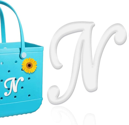 Mity rain Letter Charms for Bogg Bag，Alphabet Lettering Accessories Charms Compatible with Bogg Bag Original All Models, Insert Decorative Letter for Handbag Beach Tote Bag N