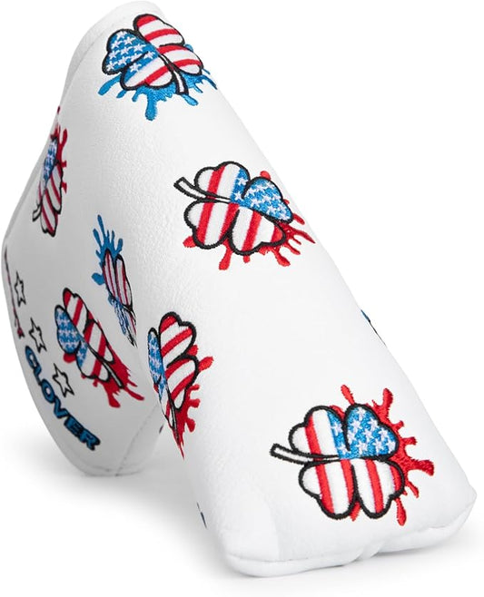 Golf Club Head Covers for Driver Cover, Fairway Wood Cover Hybrid Head Cover, USA Style Premium Leather Golf Headcovers Fits Golf DF3 Putter, Blade Putter Cover, Fits Most of Golf Club Covers