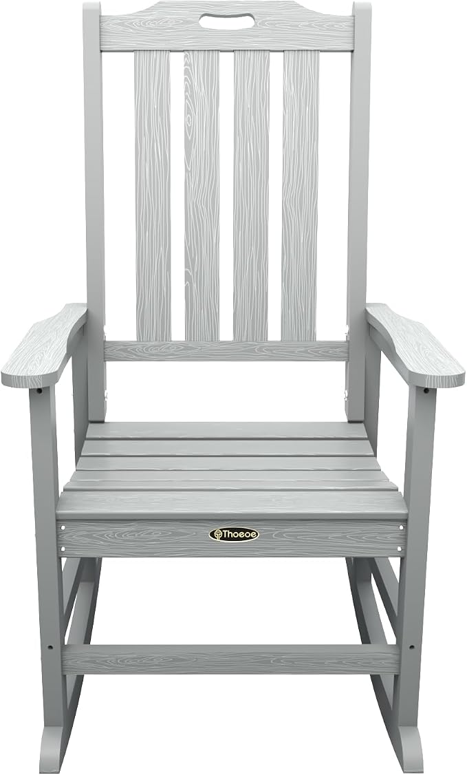 THOEOE Outdoor Rocking Chairs Set of 4, Oversized Patio Rocking Chair | HDPE - Image 8