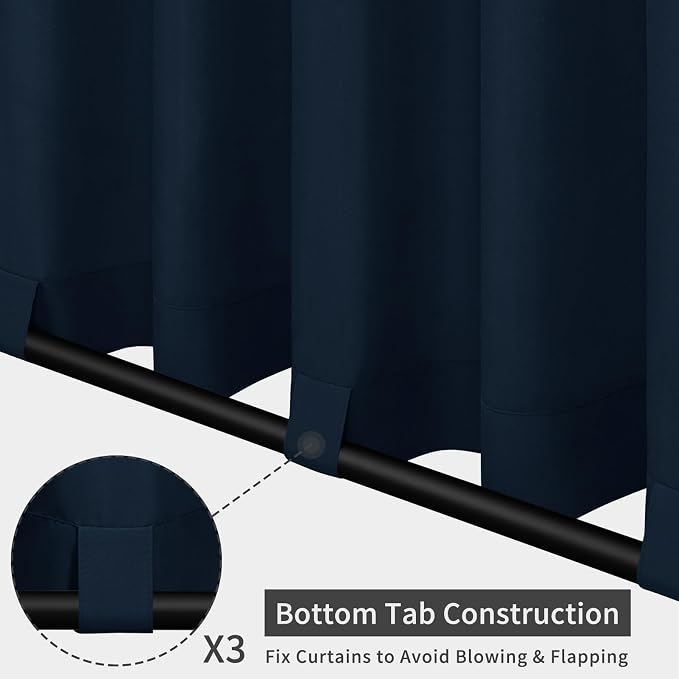 Easy-Going Outdoor Patio Curtains 2 Panels, 54x120 inch, Porch and Pergola - Image 3