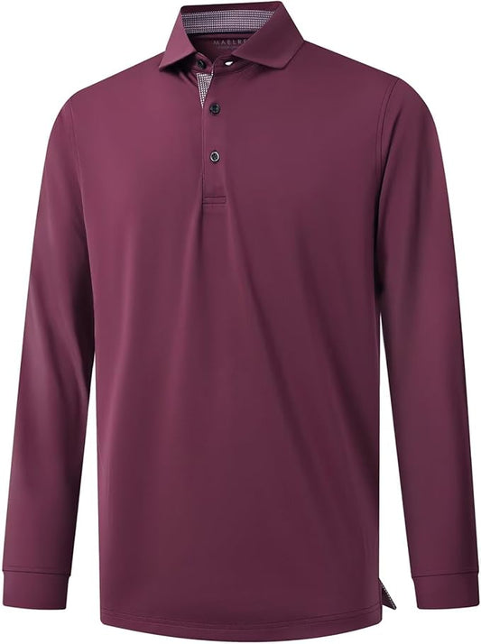 Mens Polo Shirts Short and Long Sleeve Casual Solid Stylish Dry Fit Performance Designed Collared Golf Polo Shirts for Men
