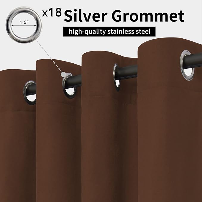Easy-Going Outdoor Curtains for Patio 1 Panel, 150x108 inch, Weatherproof - Image 2