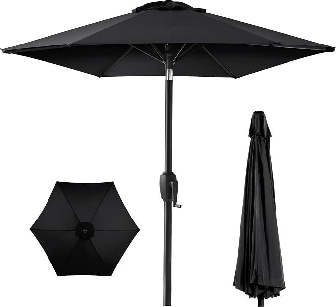 Best Choice Products 7.5ft Heavy-Duty Round Outdoor Market Table Patio Umbrella by Unknown