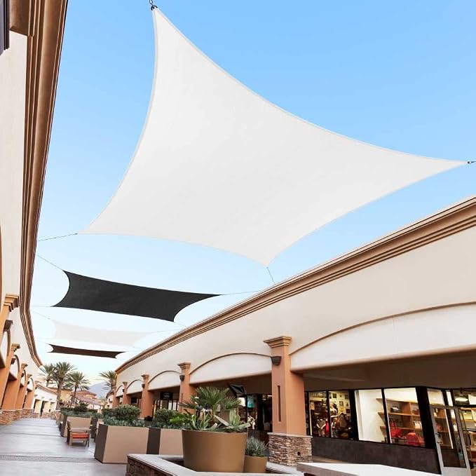 Royal Shade 11' x 18' Custom Size White Rectangle Sunshade Sail by RoyalShade