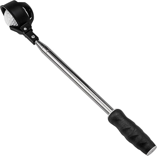 Portable Retractable Stainless Steel Golf Ball Retriever Telescopic Scoop Saver Pick Up Automatic Locking Shaft Tool