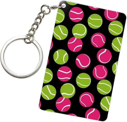 Golf Keychains Rectangular Acrylic Keychain Daily Key Ring Car Key Fob Holder 2X3 Inch