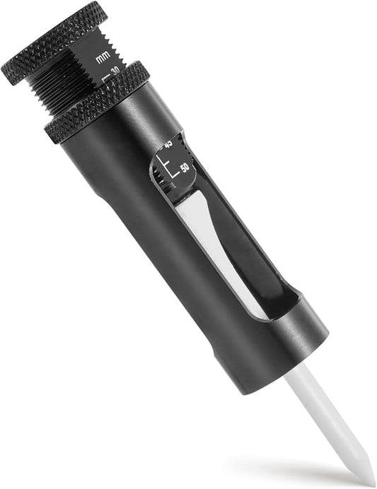 Adjustable Golf Tee Height Tool, Aluminum Golf Tee Height Setter with Precise Scale, Outdoor Golf Training Aid for Consistent Swings